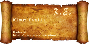 Klauz Evelin névjegykártya