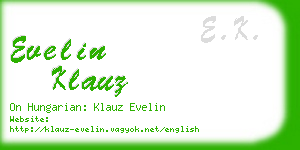 evelin klauz business card